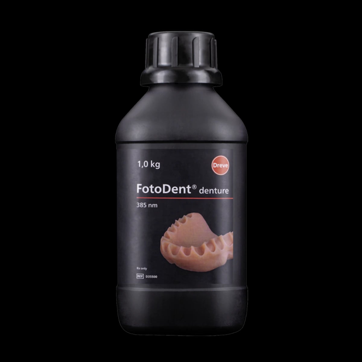 FotoDent® Denture 3D Printing Resin, Pink-Transparent, 385nm, 1.0kg Bottle