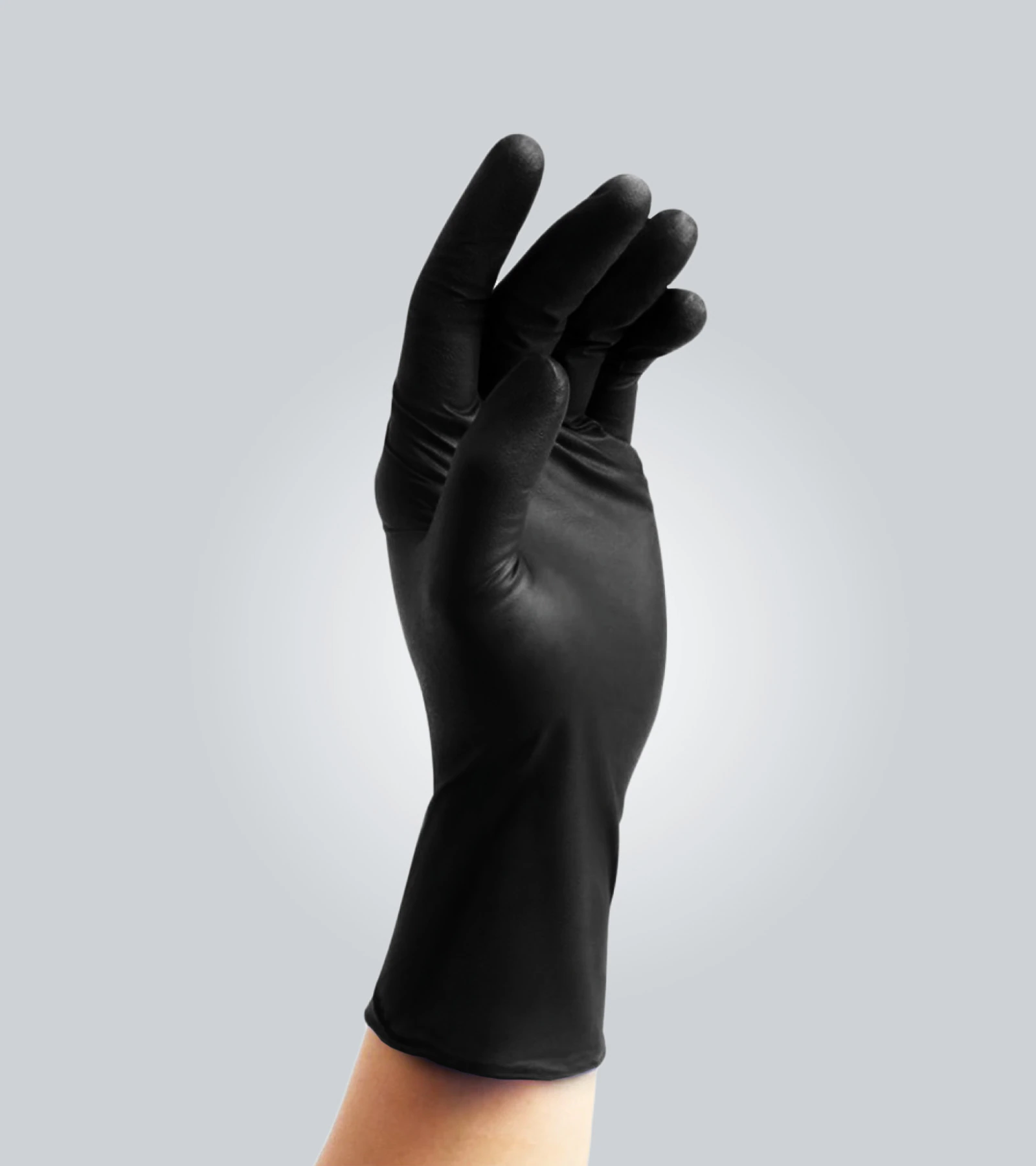 MicroDot Flex Nitrile Exam Gloves, Large, Black, Non-Sterile, 10/Case