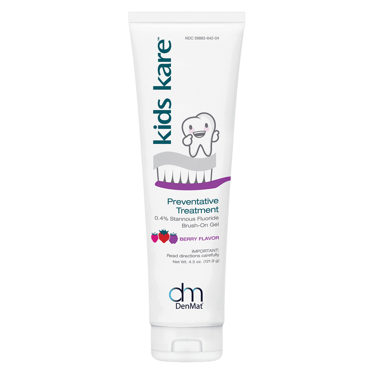 Kids Kare 0.4% Stannous Fluoride Brush-On Gel, Berry, 4.3 oz, 12/Box