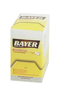 Bayer Aspirin Tablets, 325mg, 100 Count Dispenser, 2/Box