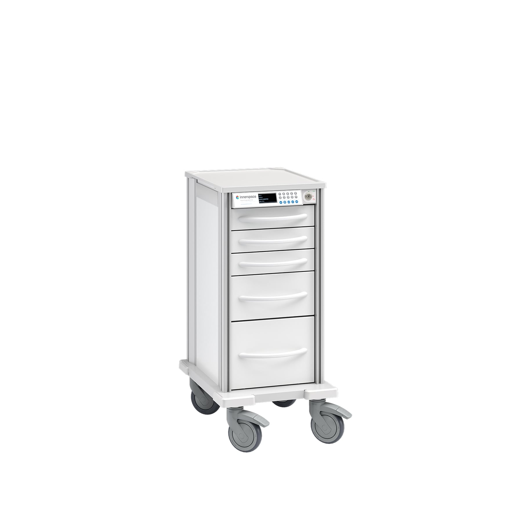 Innerspace Healthcare Pace 24 Procedure Cart, Narrow, Custom Key Lock