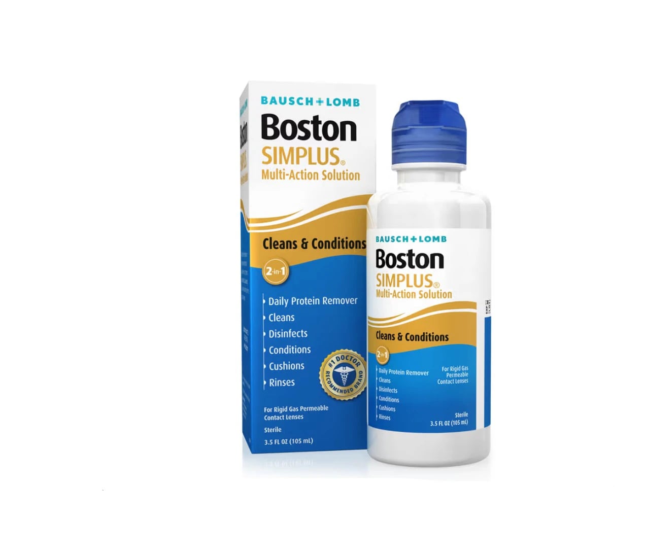 Boston SIMPLUS Multi-Action Solution for Gas Permeable Lenses, 3.5 oz Bottle