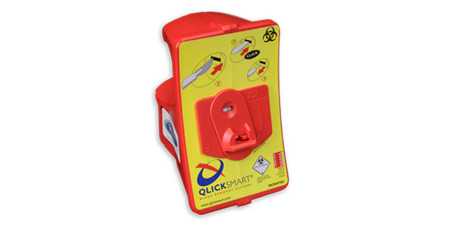 Qlicksmart BladeFlask Single-Handed Scalpel Blade Remover and Sharps Container, Holds 100 Blades, 48QS