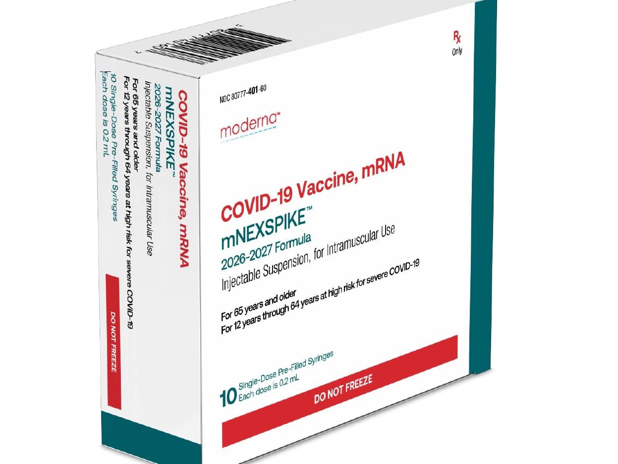 2026 mNEXSPIKE COVID-19 Vaccine Prefilled Syringe, 0.2 mL, for 12 Years and Older, 10 per Box