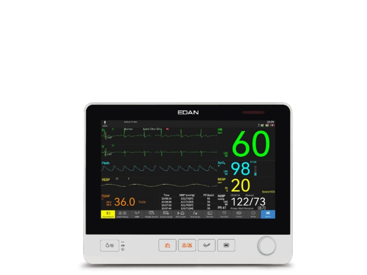 Edan UX10 Patient Monitor, 10" Color Touchscreen, 110-220V