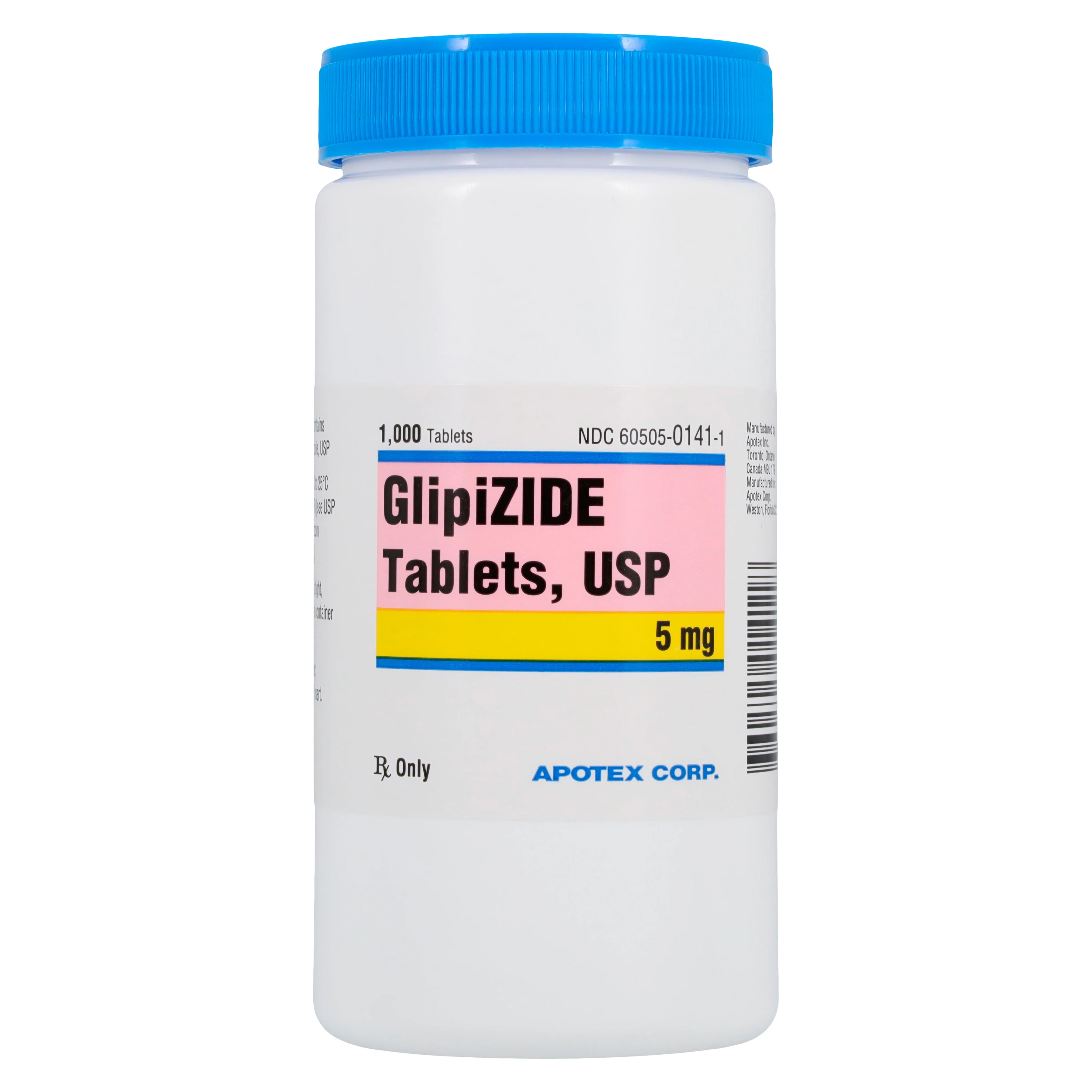 Glipizide Tablets 5 mg, 1000 Count Bottle (Apotex Corp)