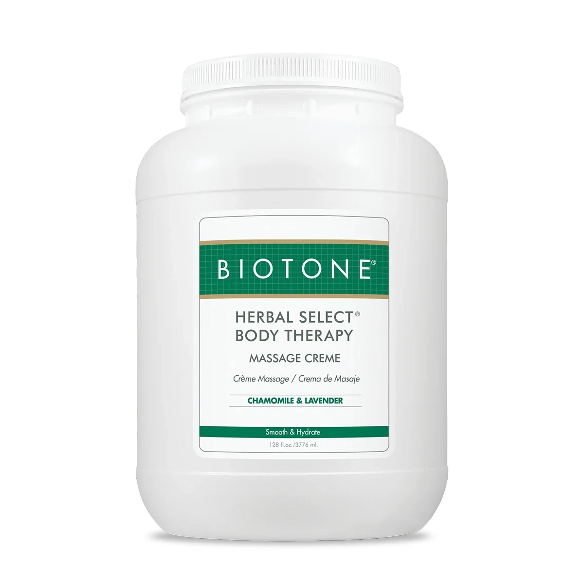 Biotone Creme Body Therapy Herbal Select Massage Creme, 1 Gallon, 4/Box