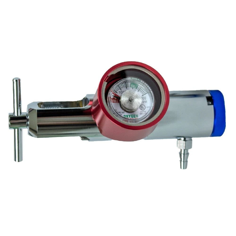 Mada Medical Products Heavy Duty Oxygen Regulator with Gauge