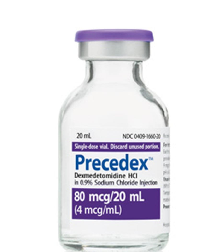 Precedex (Dexmedetomidine HCl) Injection 4 mcg/mL, Preservative-Free, Single-Dose Vial, 20 mL, 10/Package