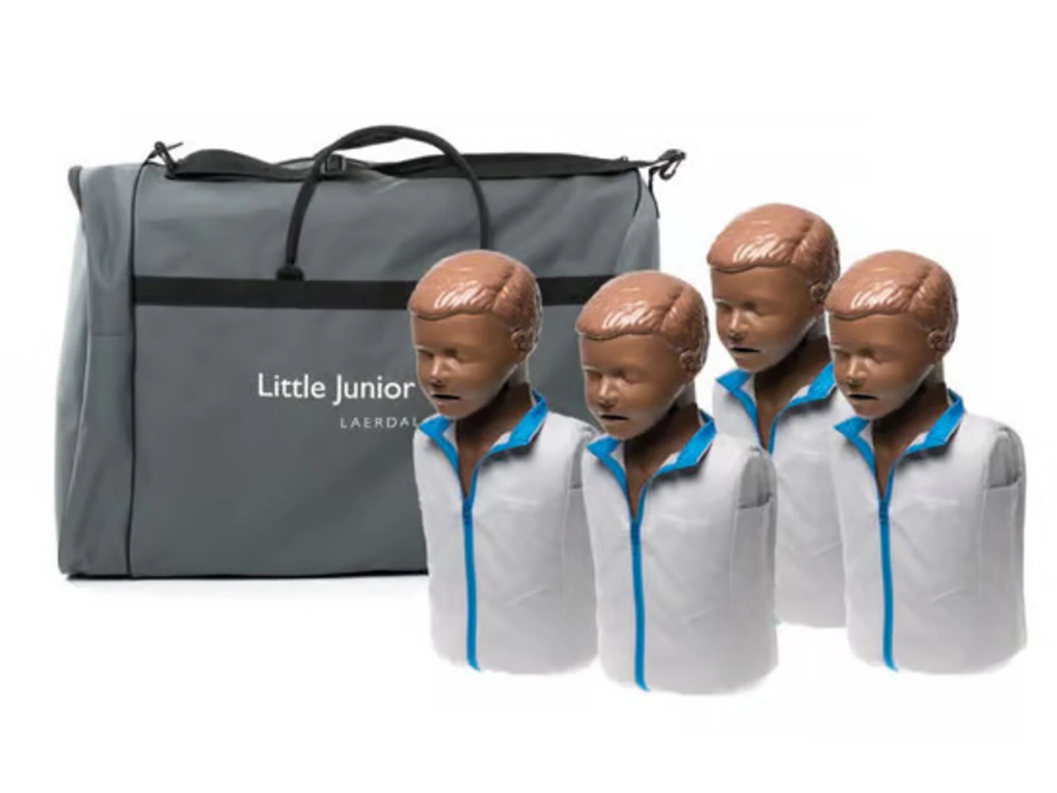 Laerdal Little Junior QCPR CPR Training Manikin, Dark Skin Child, with Carry Case, 4/Package