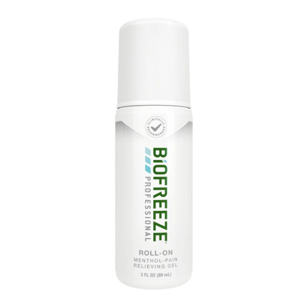 Biofreeze Professional Topical Analgesic Gel, Green, Roll-On Bottle, 3 oz