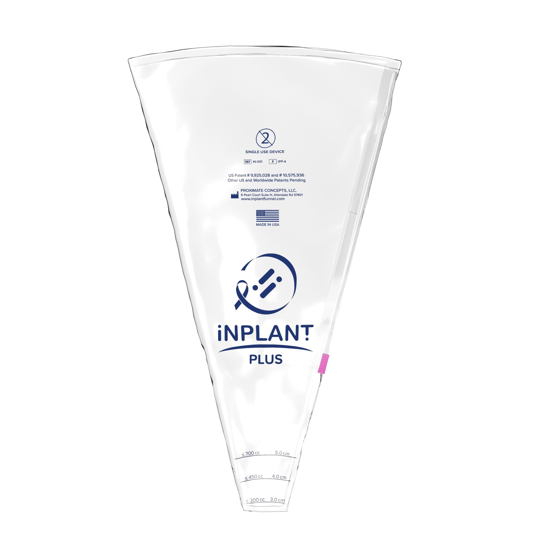 iNPLANT Funnel Plus Implant Inserter, PVC, Sterile, Reposable, 5/Box
