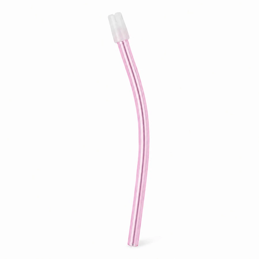 MYNT Saliva Ejector, Clear Pink / Clear Tip, Disposable, Latex Free, Unscented, 5.9 in, 100/Bag