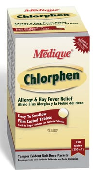 Chlorphen Allergy Oral Tablets, 4mg, Unit Dose Packet, 250/Box