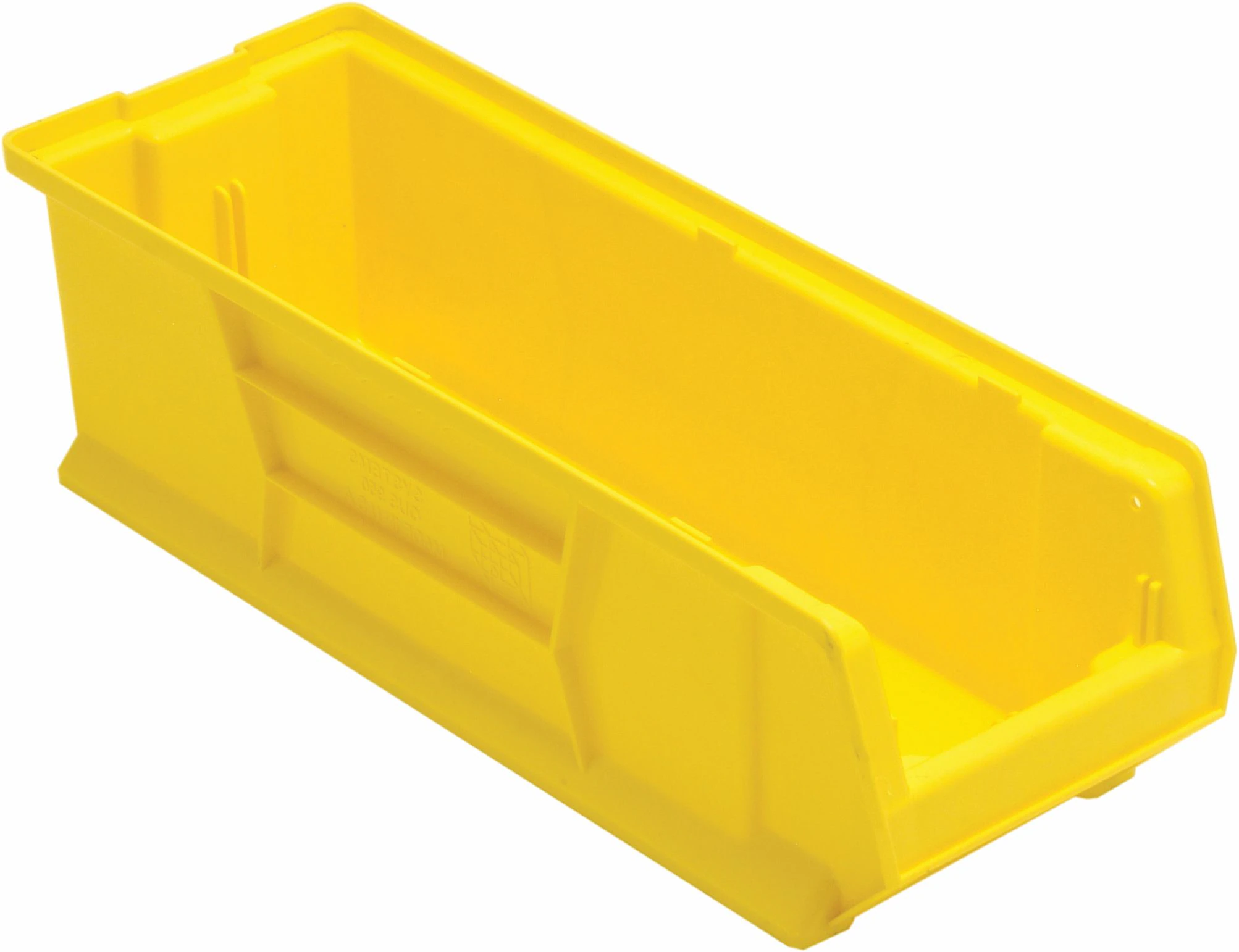 Quantum Storage Systems Storage Bin, Yellow, Polypropylene, 23-7/8 x 8-1/4 x 7 in, 6/Case