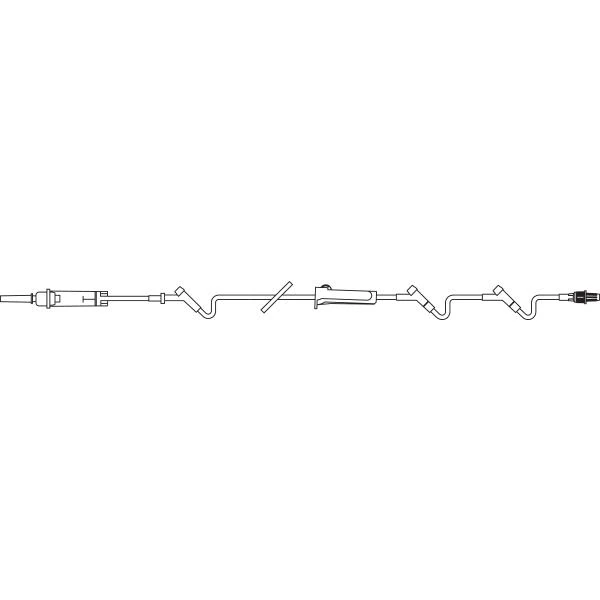 Baxter CONTINU-FLO IV Solution Set, Non-Vented, 3 INTERLINK Injection Sites, Backcheck Valve, 10 drops/mL, 110" Tubing, Case of 48