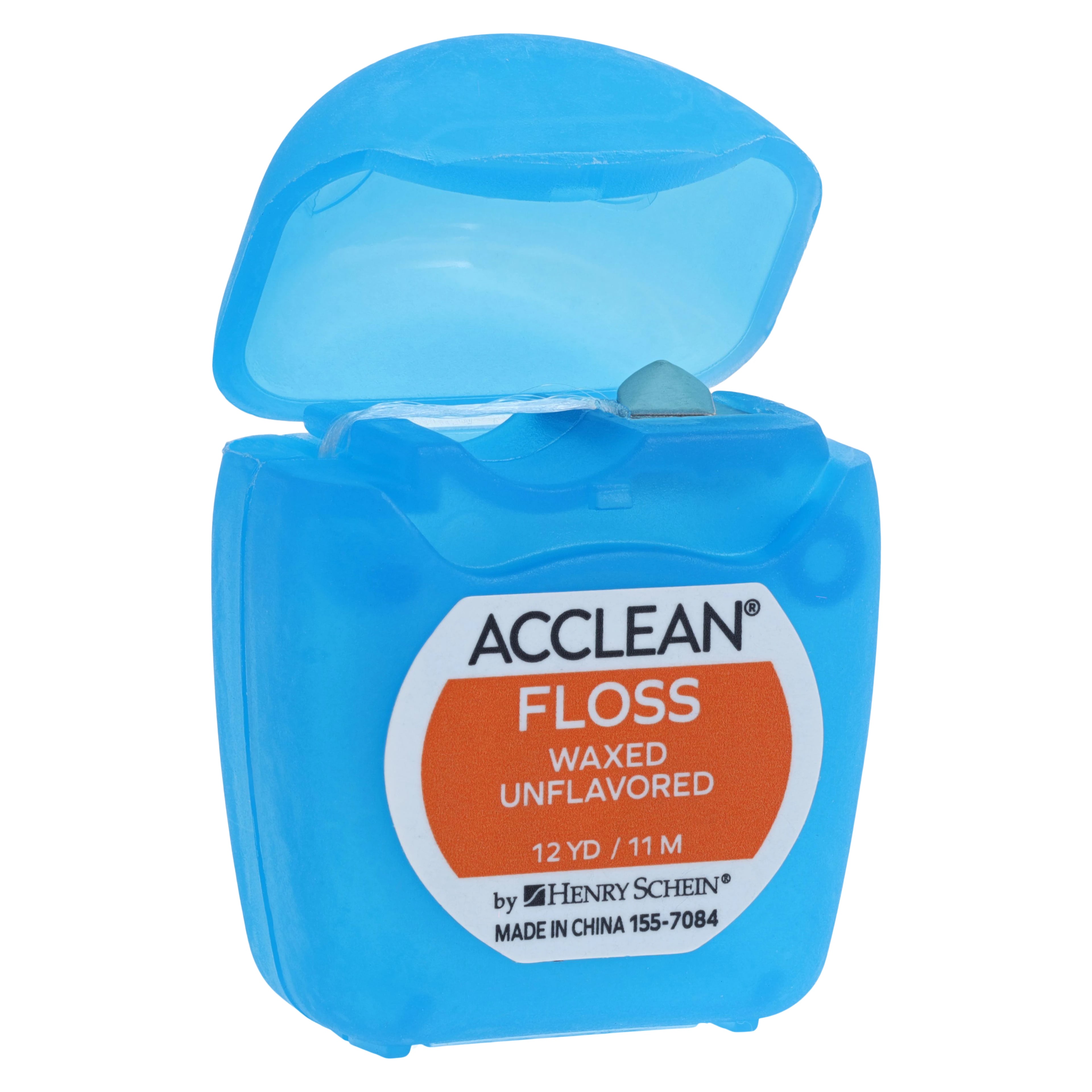 Acclean Waxed Dental Floss, Patient Size, 12 Yards, Unflavored, 72/Box