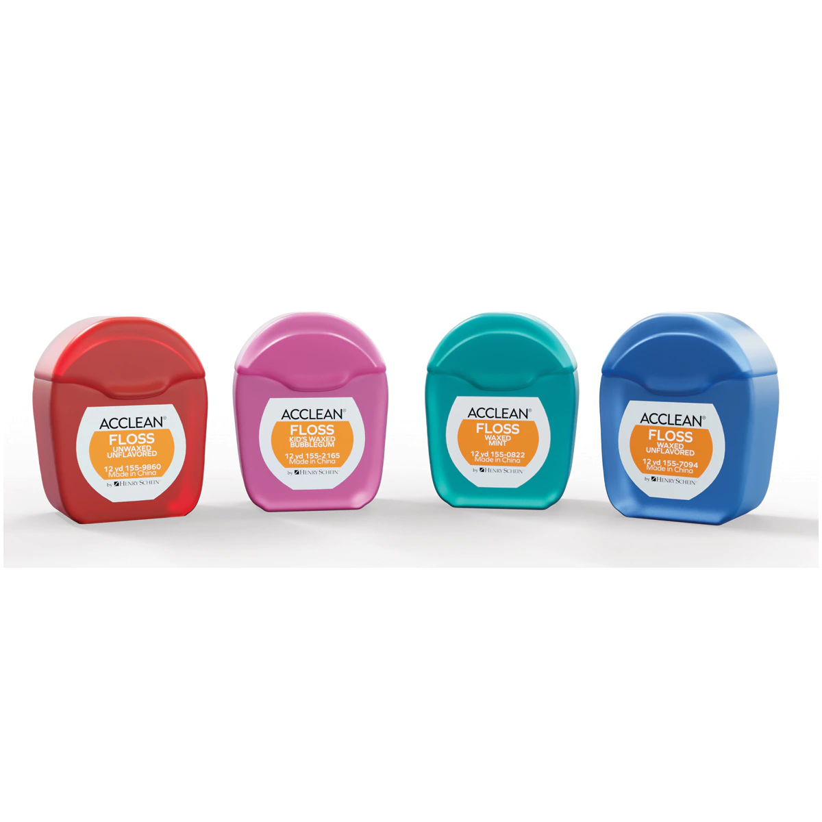 Acclean Unwaxed Dental Floss, Patient Size, 12 Yards, Unflavored, 72/Box