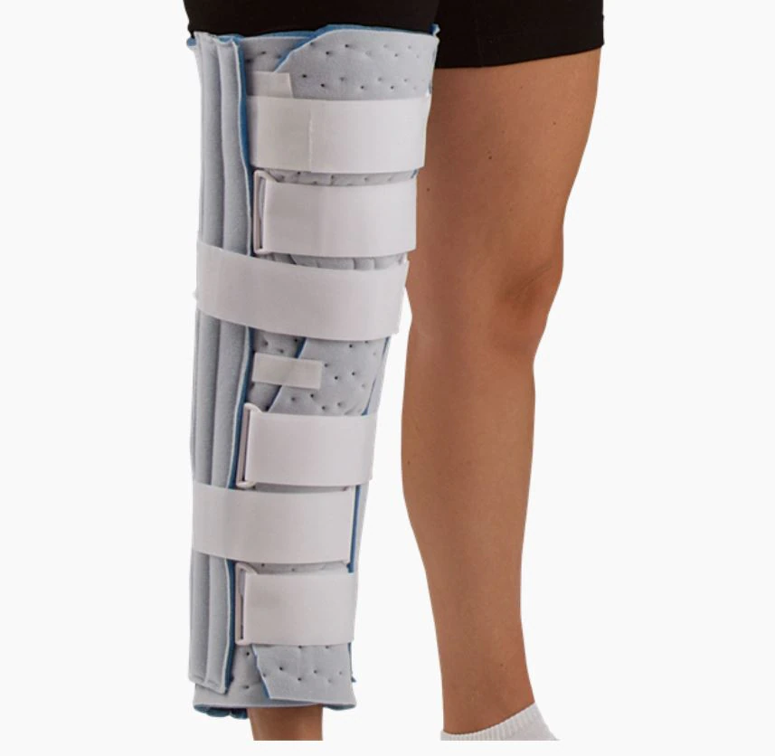 DeRoyal Cutaway Knee Immobilizer, Adult, Foam, 16", Gray, Left/Right