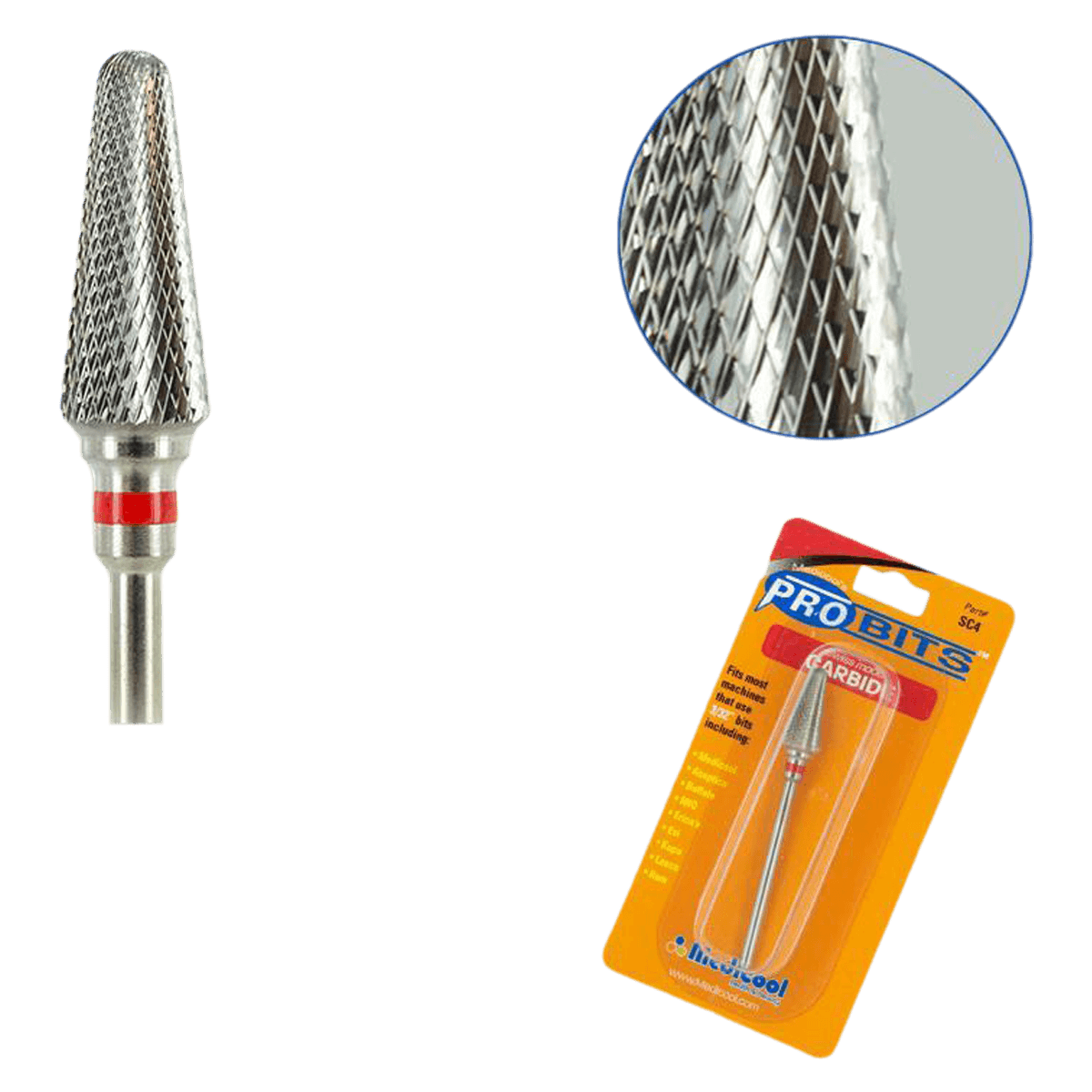 Medicool Swiss Carbide Burr, Large Cone, 3/32" Shank, Each