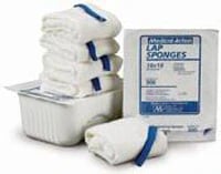 Medical Action Industries Sponge Lap Sterile Prewashed, 100% Cotton, 18x18", X-Ray Detectable
