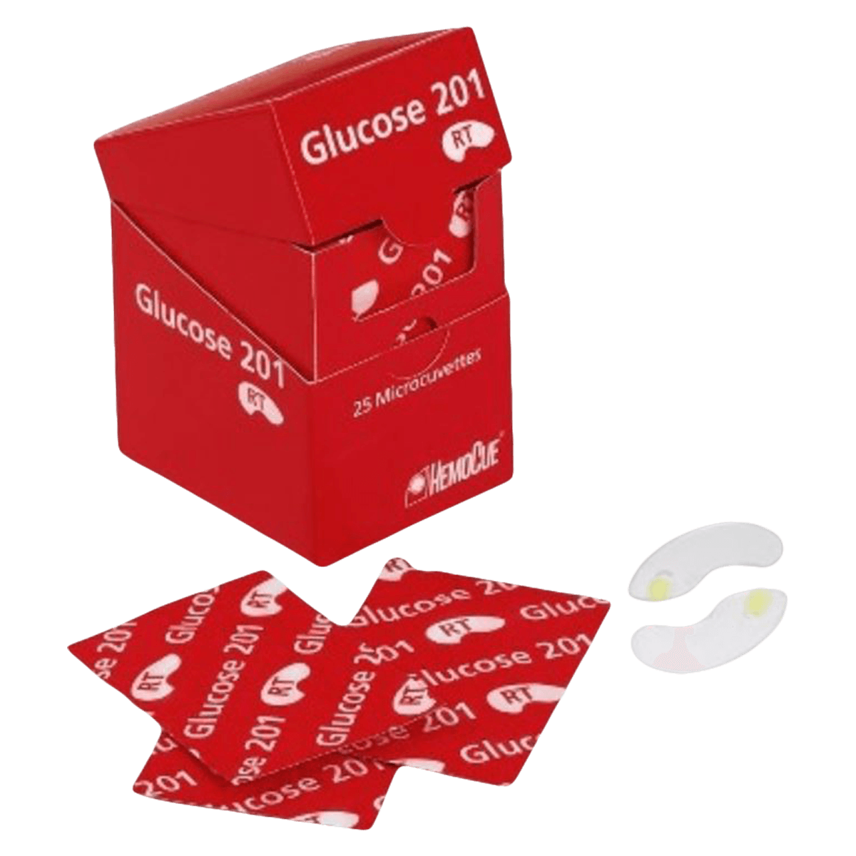 HemoCue Glucose 201 Microcuvette, Individually Wrapped, CLIA Waived, 50/Box