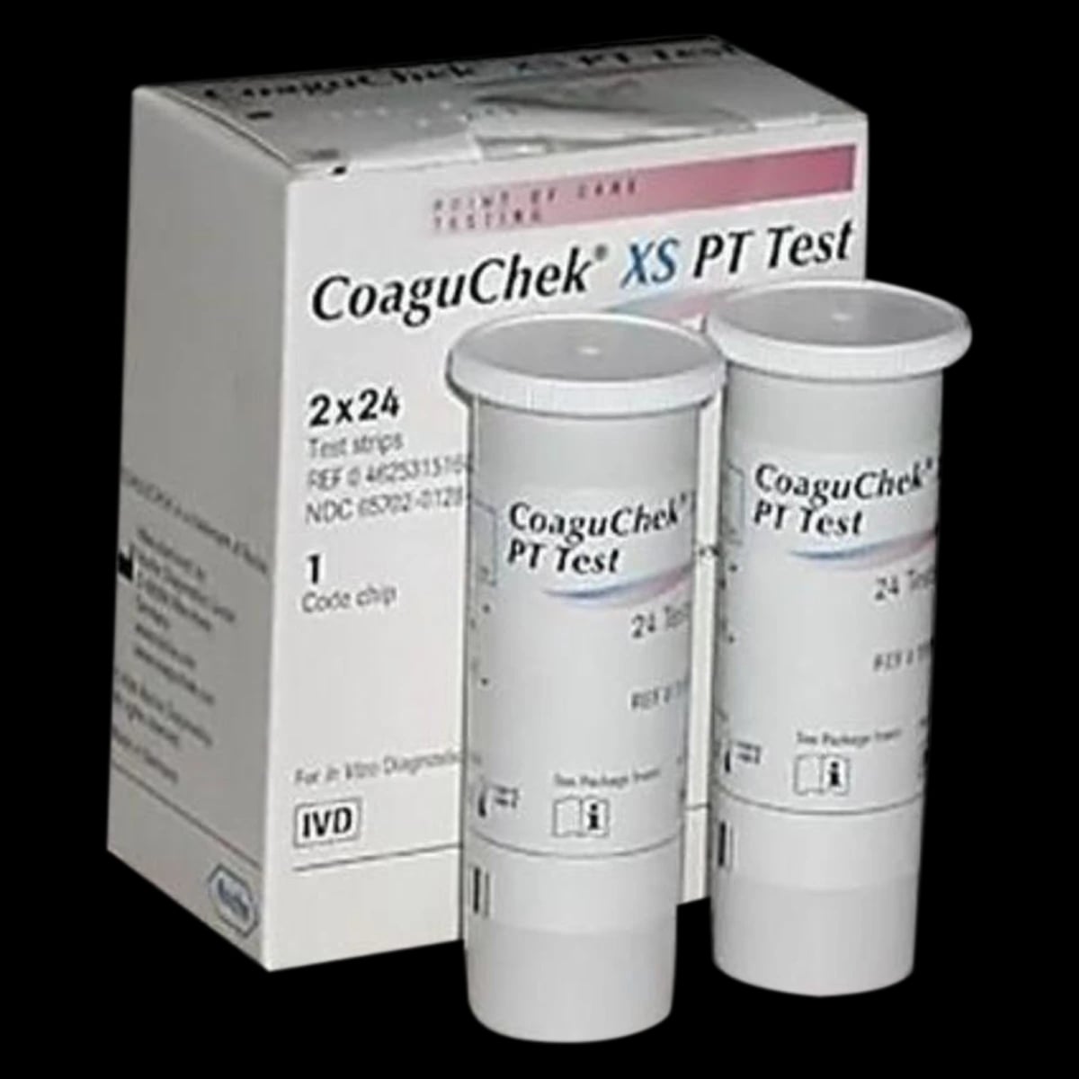 CoaguChek XS PT/INR Test Strips, 2x24 Count (48 Strips/Box)