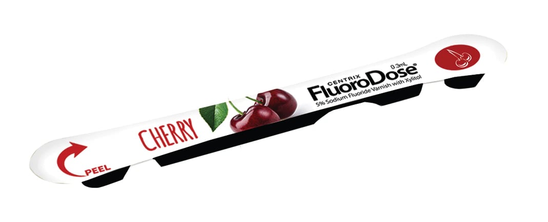 FluoroDose Fluoride Varnish, 5% Sodium Fluoride, Cherry, 0.3 mL Unit Dose, 600/Pkg, 360111