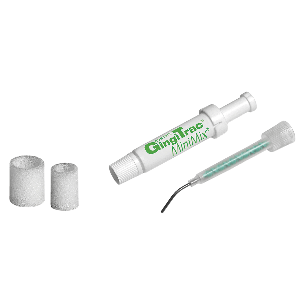 GingiTrac™ MiniMix® Retraction System VPS Unit Dose 1:1 Refill Kit, 48 Cartridges, 48 Mixing Nozzles, 80 GingiCaps, 360069