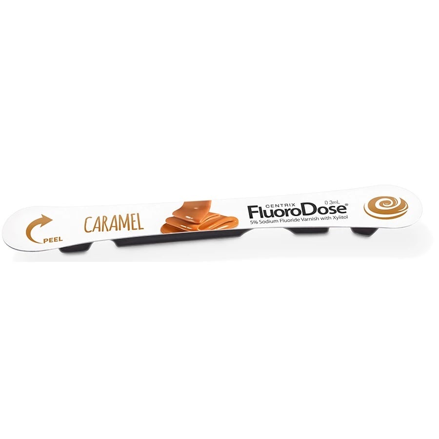 FluoroDose Fluoride Varnish, 5% Sodium Fluoride, Caramel, 0.3 mL Unit Dose, 1200/Pkg, 360139