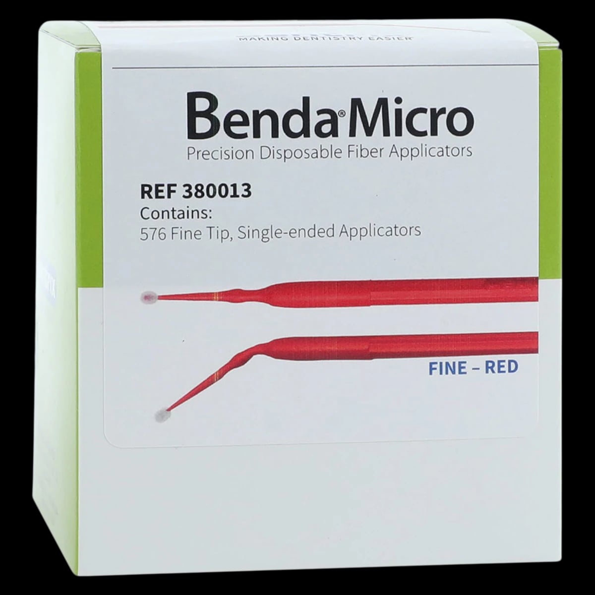 Benda® Micro Fine Applicators, Single-Ended, 1.5 mm Fine Point, Red, 576/Box, Ref 380013