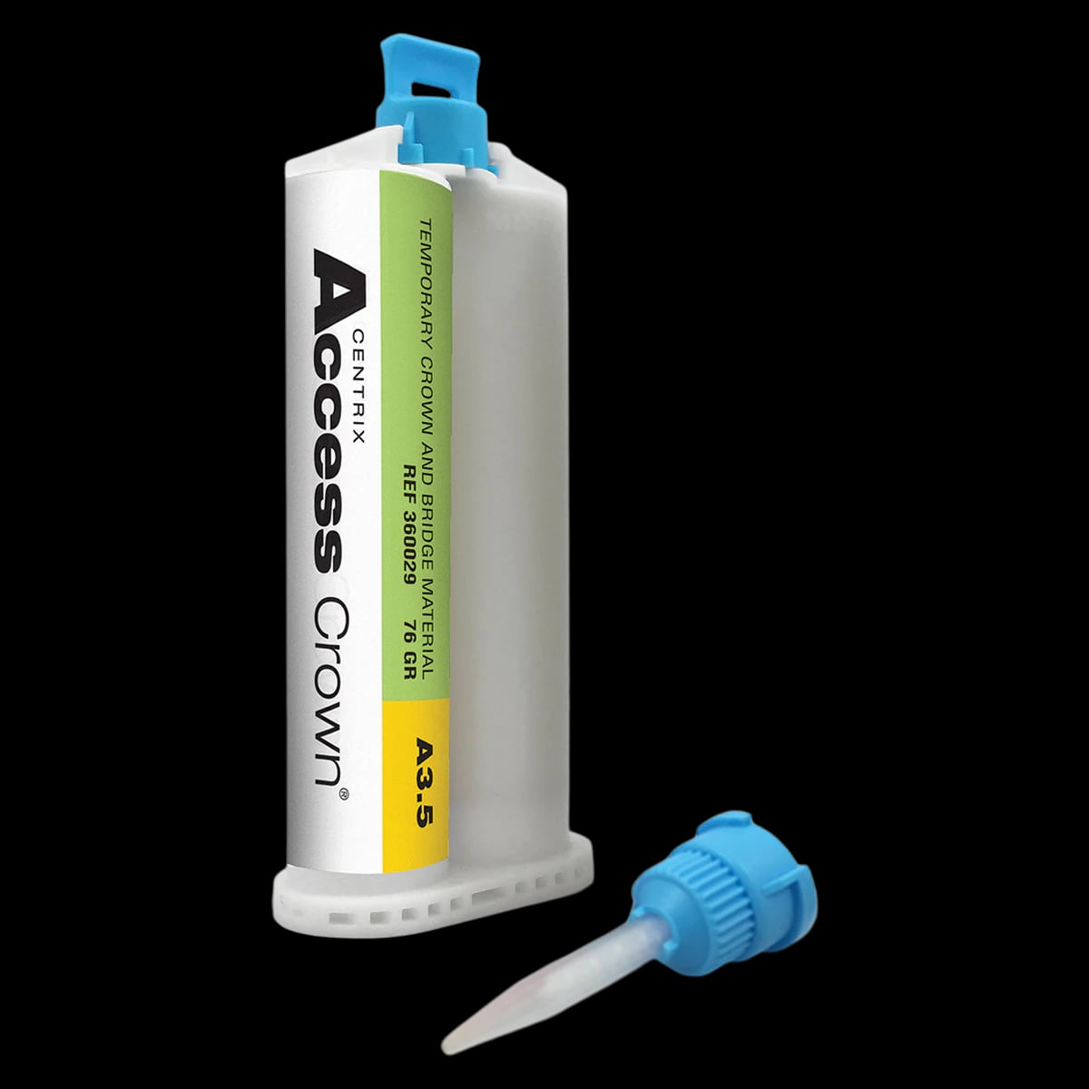 Access Crown® Temporary Crown and Bridge Material, Bis-Acryl Automix Cartridge Refill, Shade B1, 76 g, 1 Cartridge + 10 SuperMixer™ Nozzles, 360031