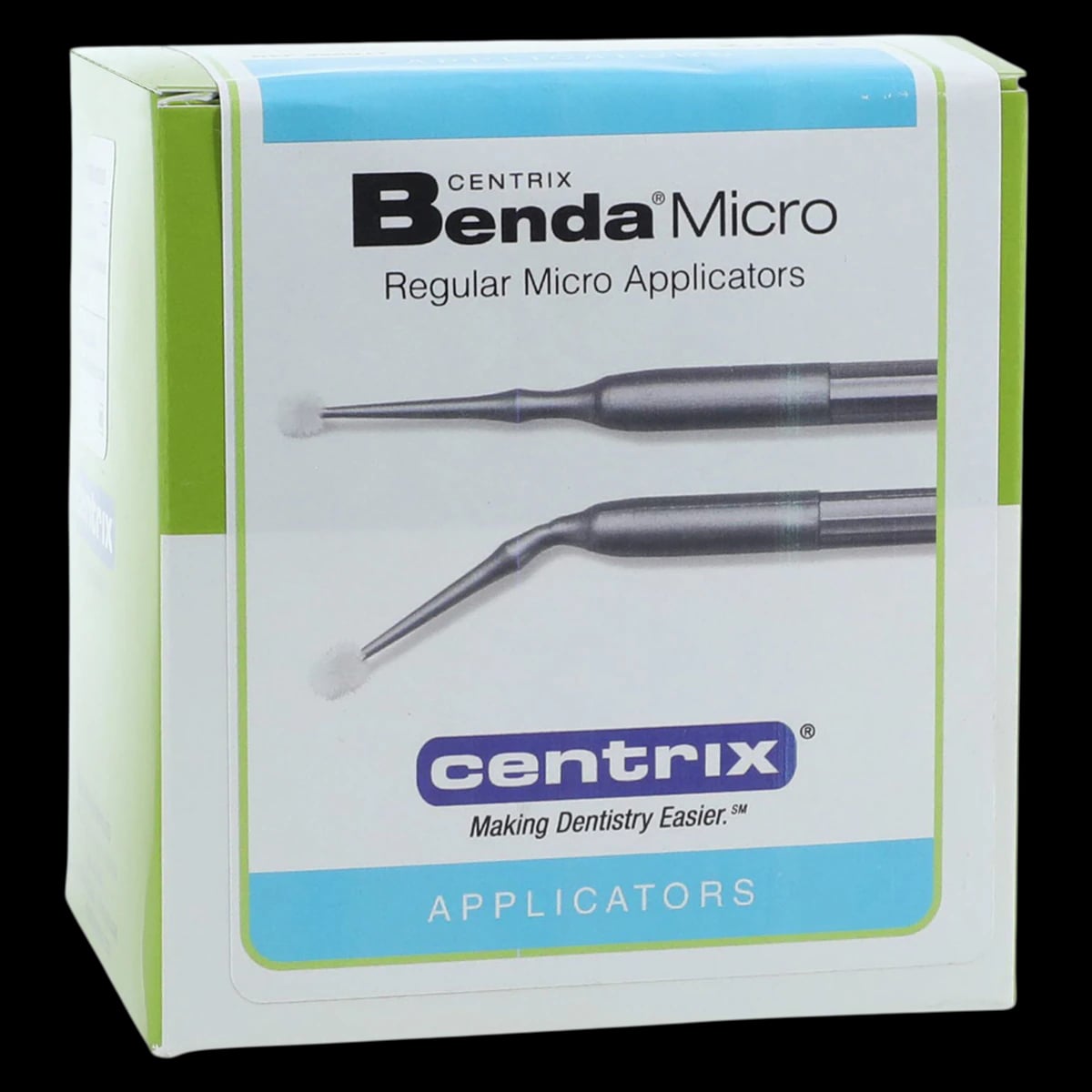 Benda® Micro Applicators, Regular Point, Single-Ended, Silver, 2.0 mm, 576/Pk, 380017