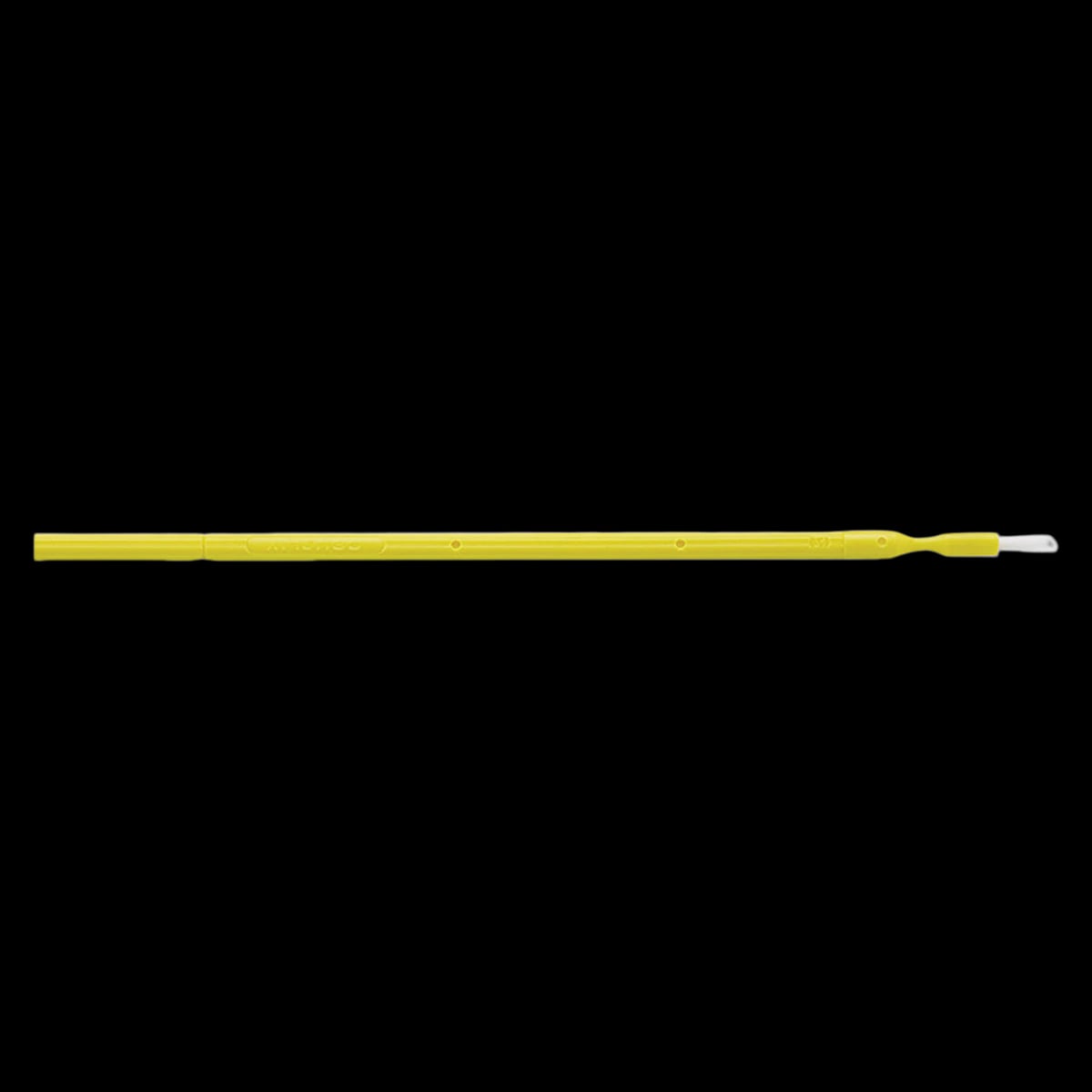 Benda Brush Mini Single-Ended Applicators, Fine Point, Yellow Handle, White Bristles, 576/Box, 370603