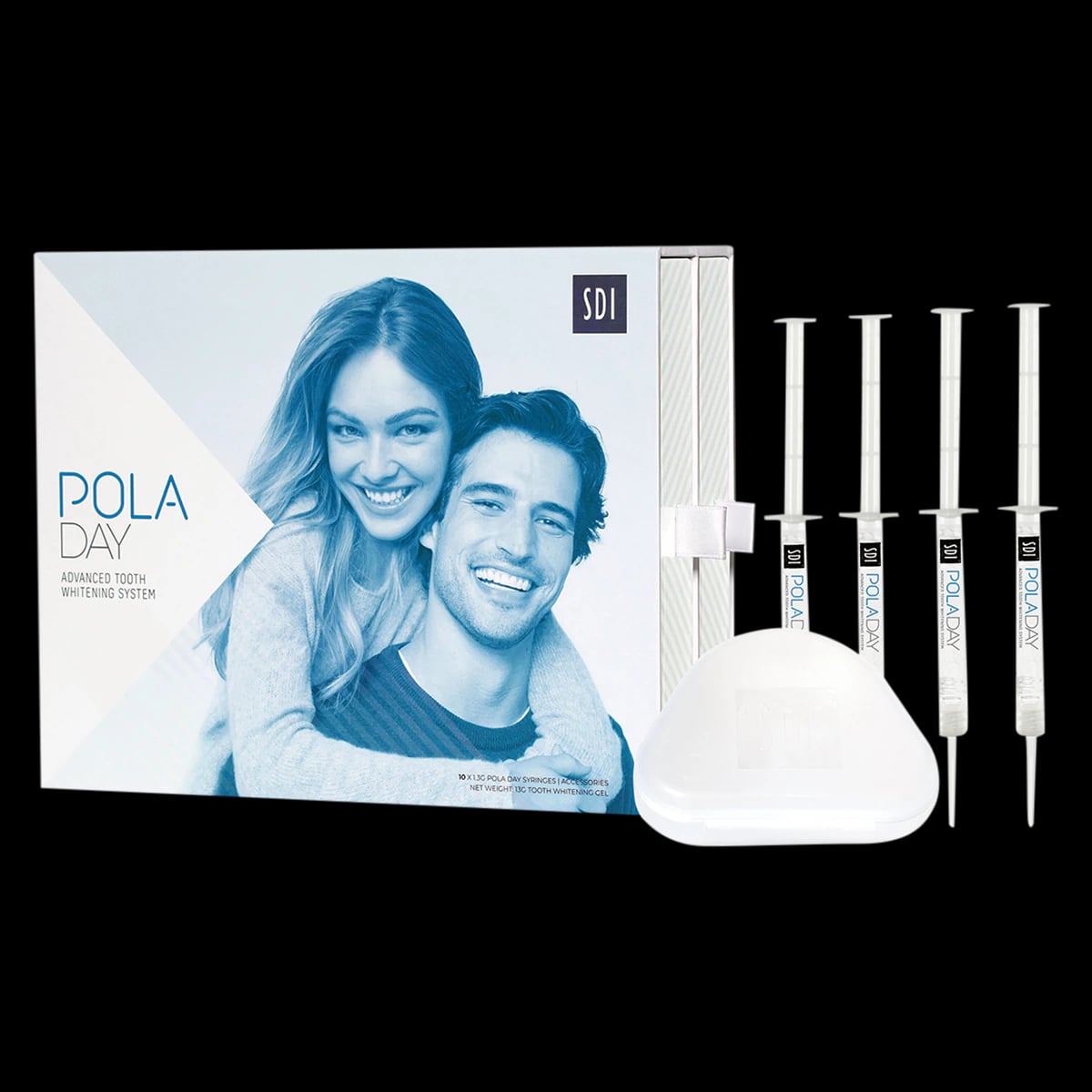 Pola Day 7.5% Hydrogen Peroxide Take-Home Tooth Whitening Syringe Kit, 10 x 1.3 g Syringes, Spearmint, 7700103