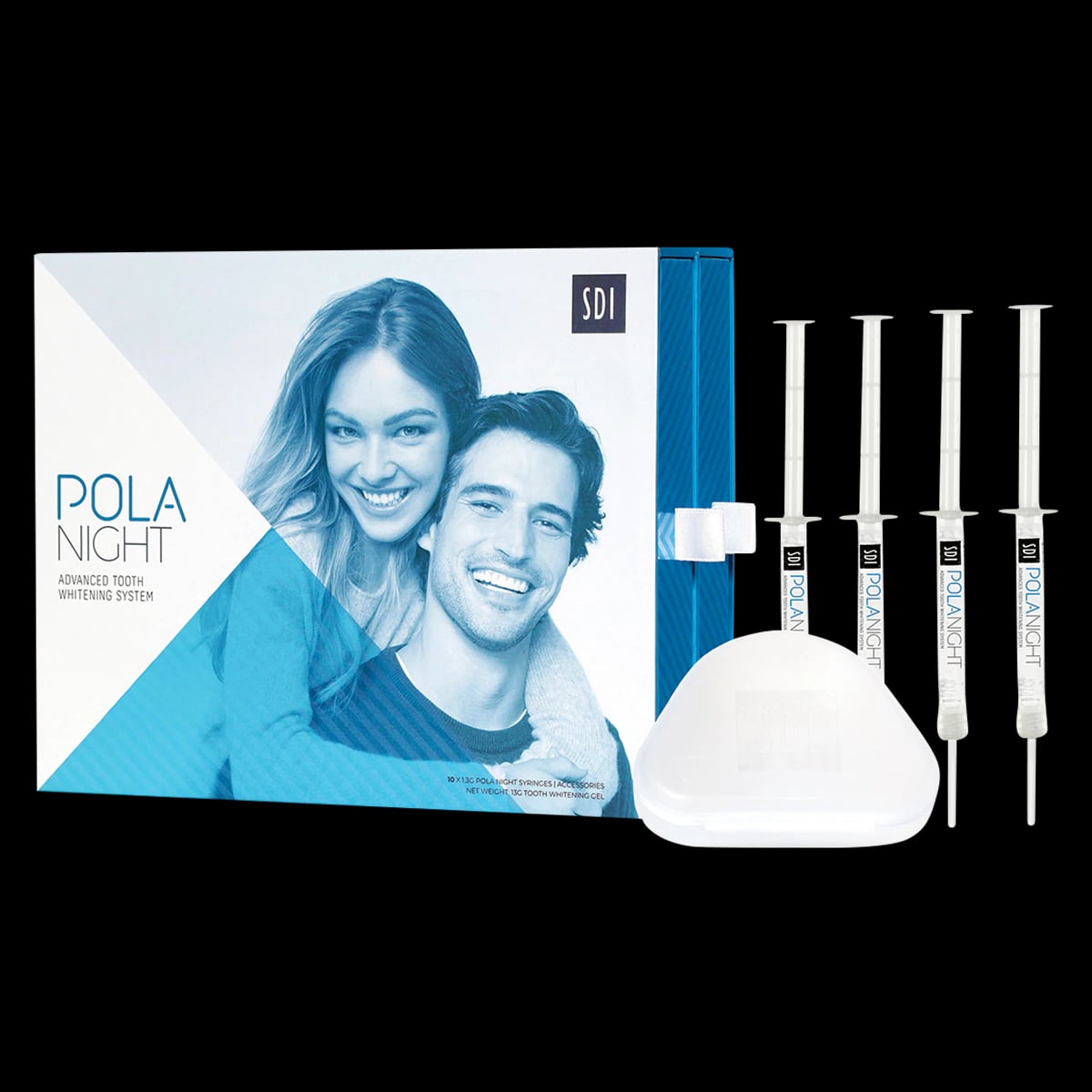 SDI Pola Night Take-Home Tooth Whitening Syringe Kit, 10% Carbamide Peroxide, 1.3 g Syringes, 10/Pk, Spearmint, 7700107