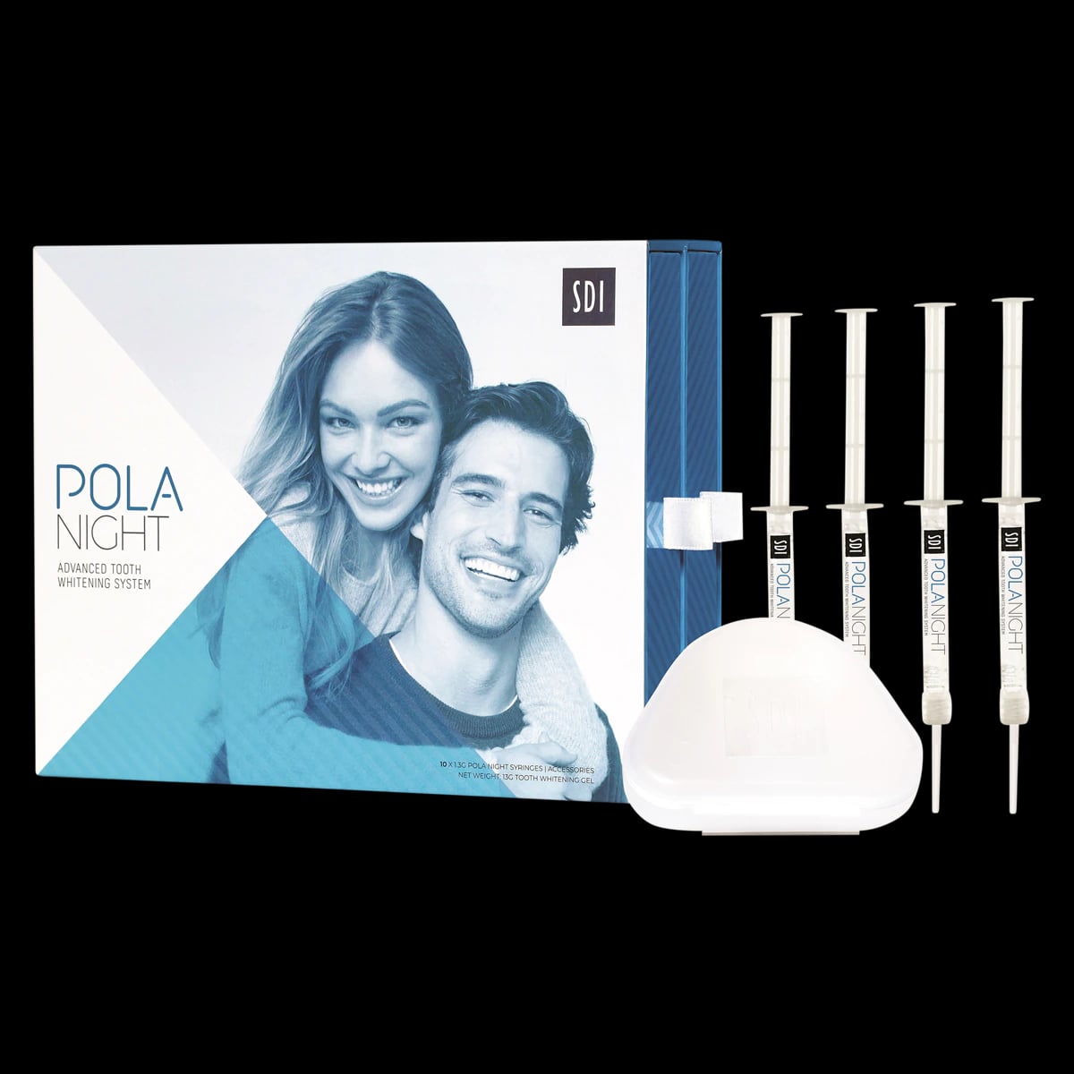 Pola Night Tooth Whitening System, 16% Carbamide Peroxide, Syringe Kit, 1.3 g, 10/Pk, 7700109