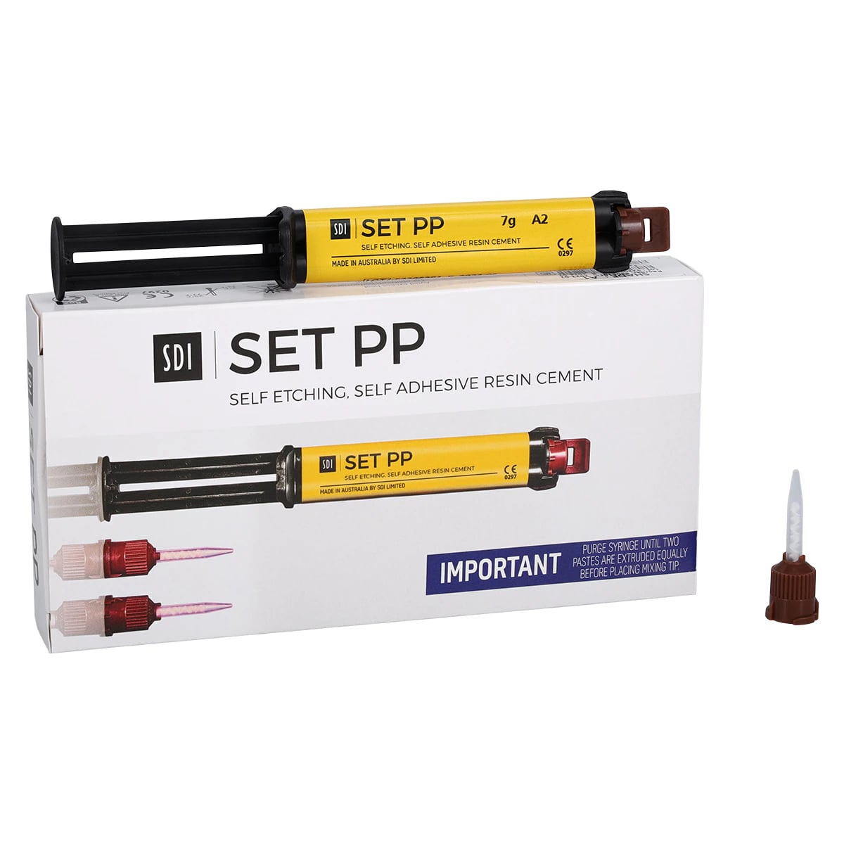 SDI seT PP Resin Cement Automix Syringe Refill, A2 Shade, 2 x 7g Syringes, 8805102