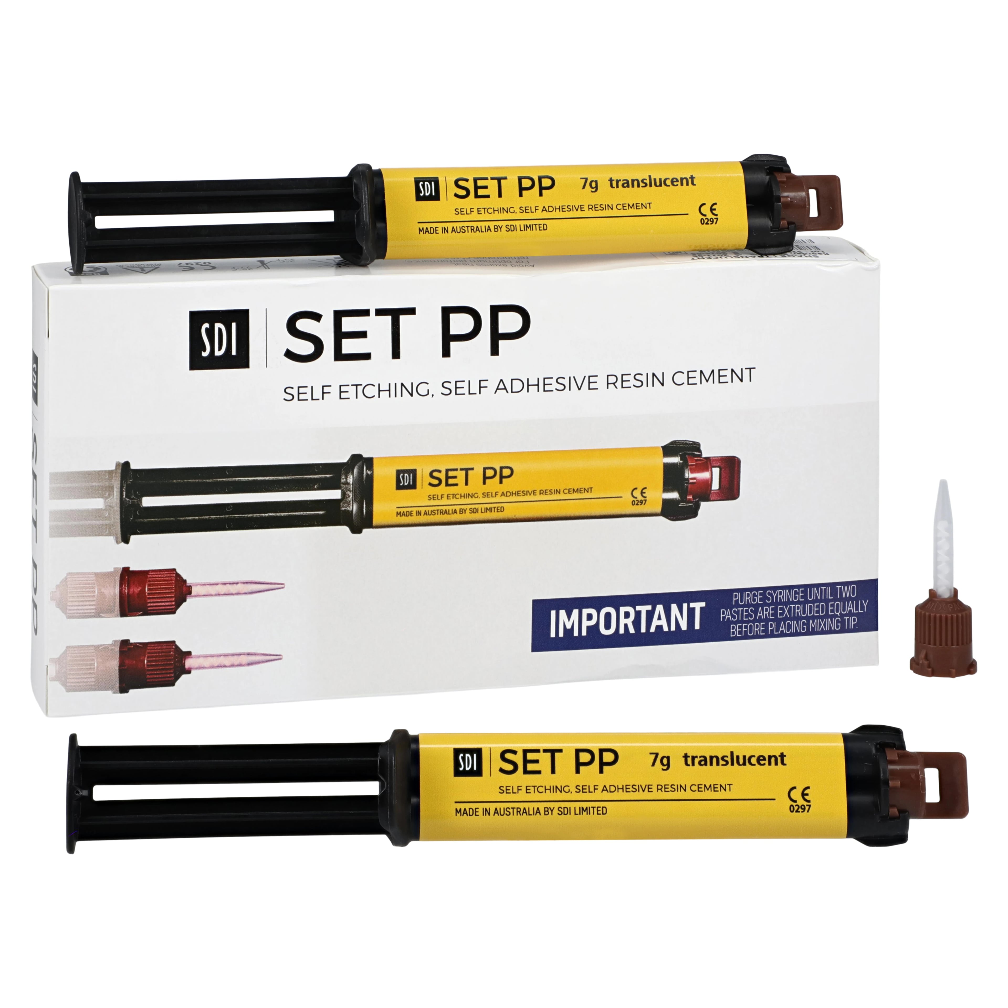 SDI seT PP Resin Cement Automix Syringe Refill, Translucent, 2 x 7g Syringes, 8805105
