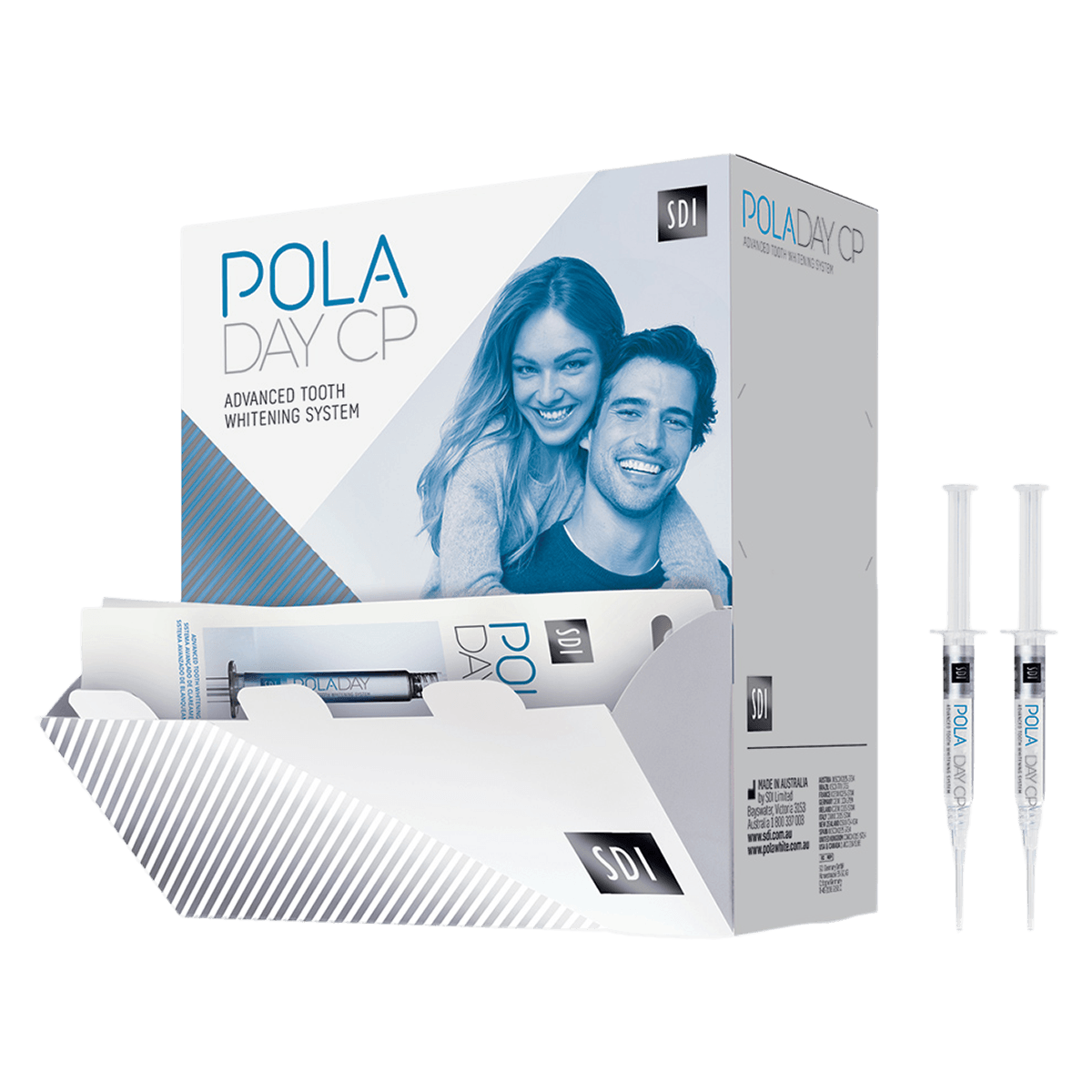 Pola Day CP 35% Carbamide Peroxide Take-Home Whitening System, Spearmint, 3 g Syringe Dispenser Pack, 50/Pk, 7700073