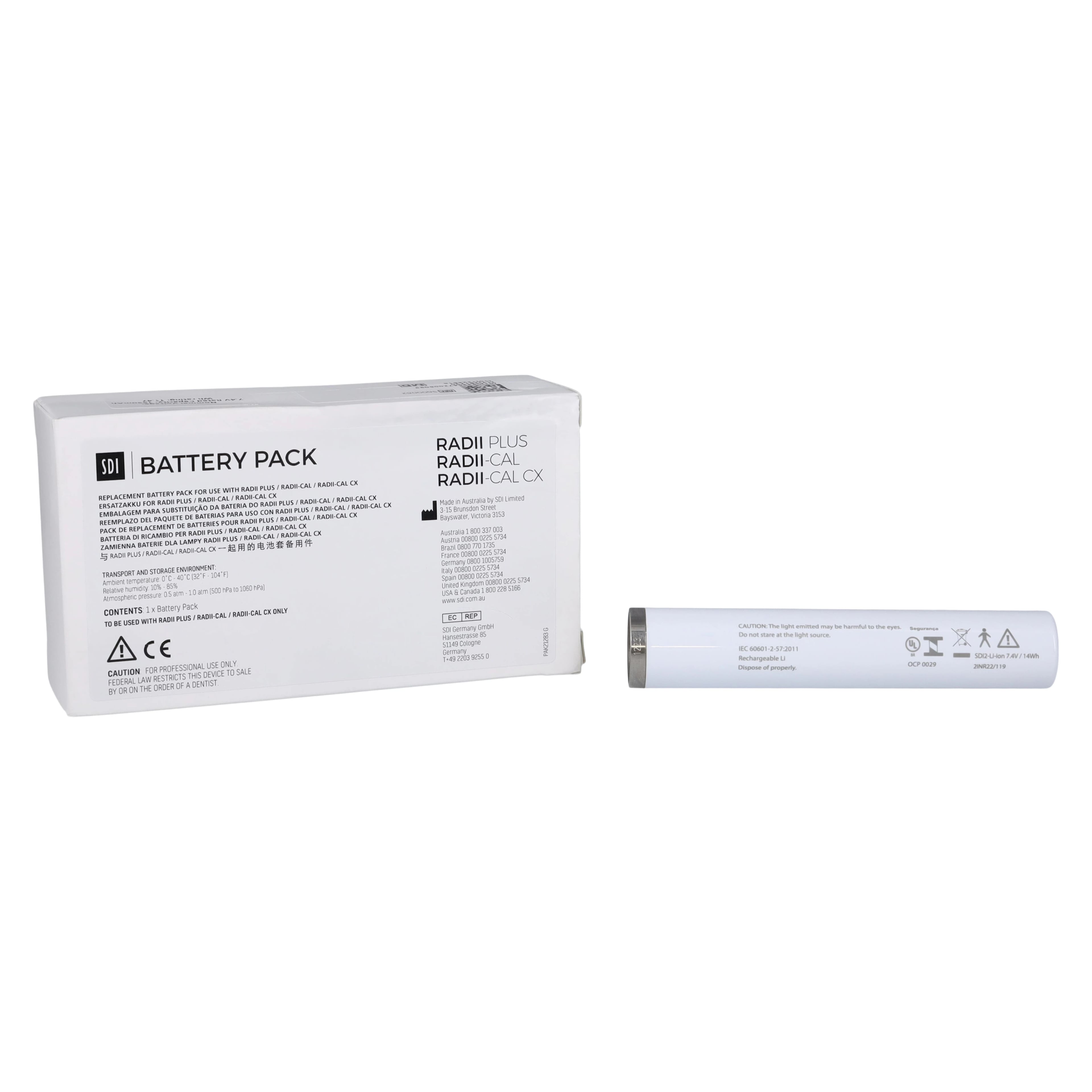 Patterson® LED Plus Replacement Battery, Lithium-Ion, Rechargeable, White, 1/Pkg