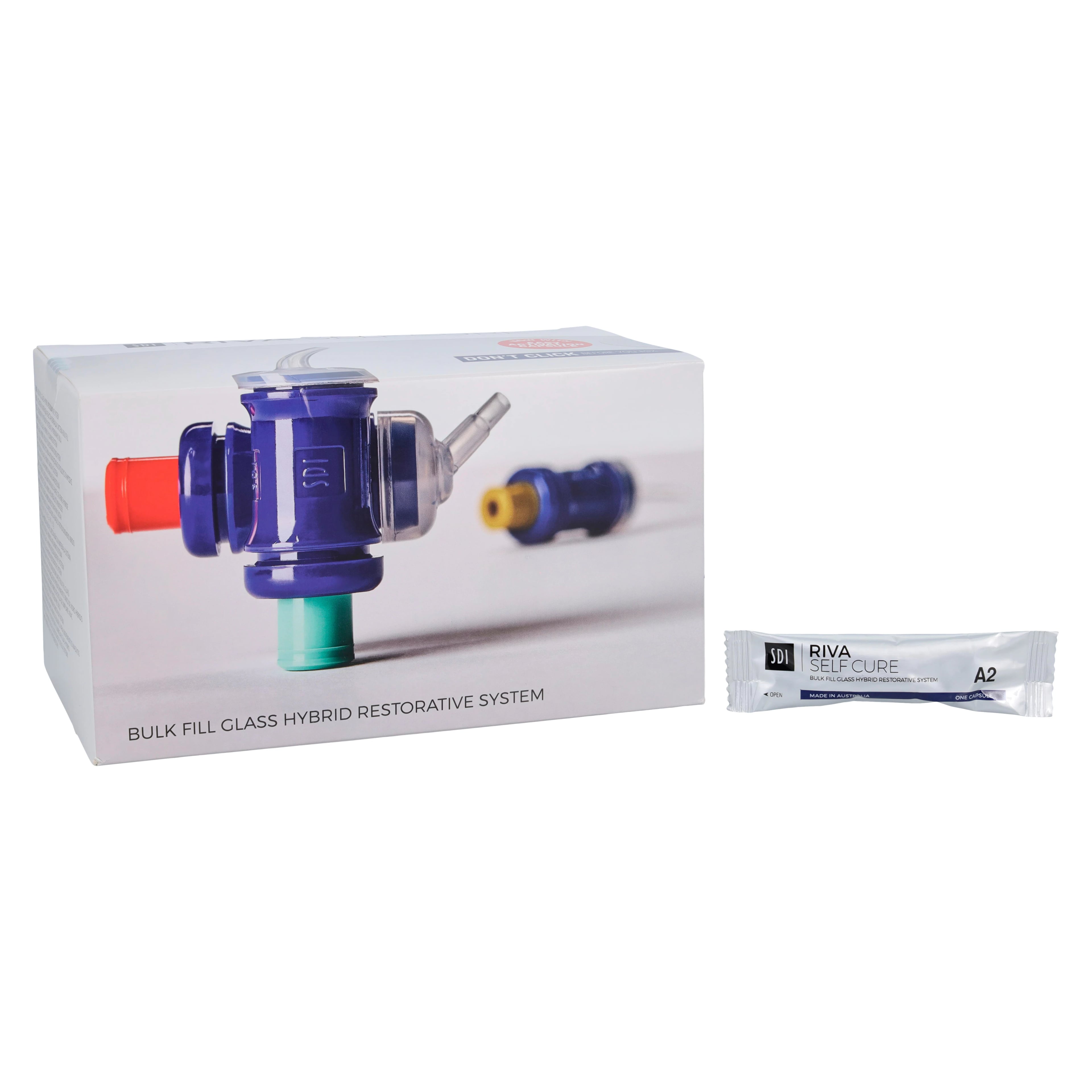 Riva Self Cure Glass Ionomer Restorative Capsules, Shade A2, Regular Set, 50/Box, 8600002