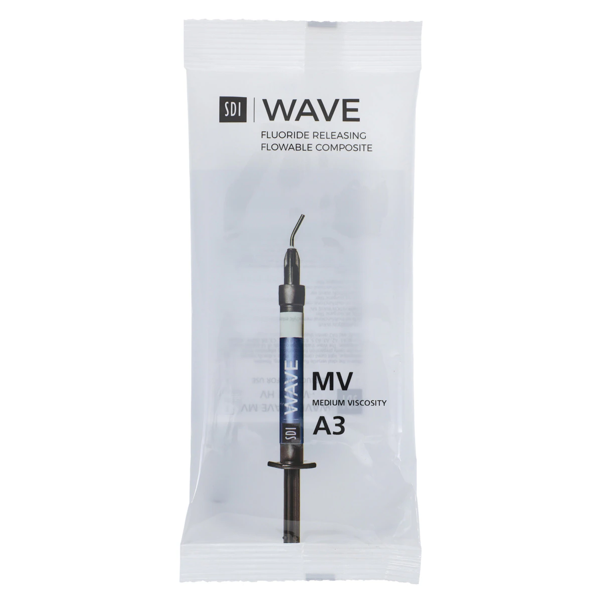 SDI Wave MV Nanofilled Flowable Composite, Light-Cure, Syringe Refill, Medium Viscosity, Shade A3, 1 g Syringe with 5 Tips, 1/Pk, 8310304