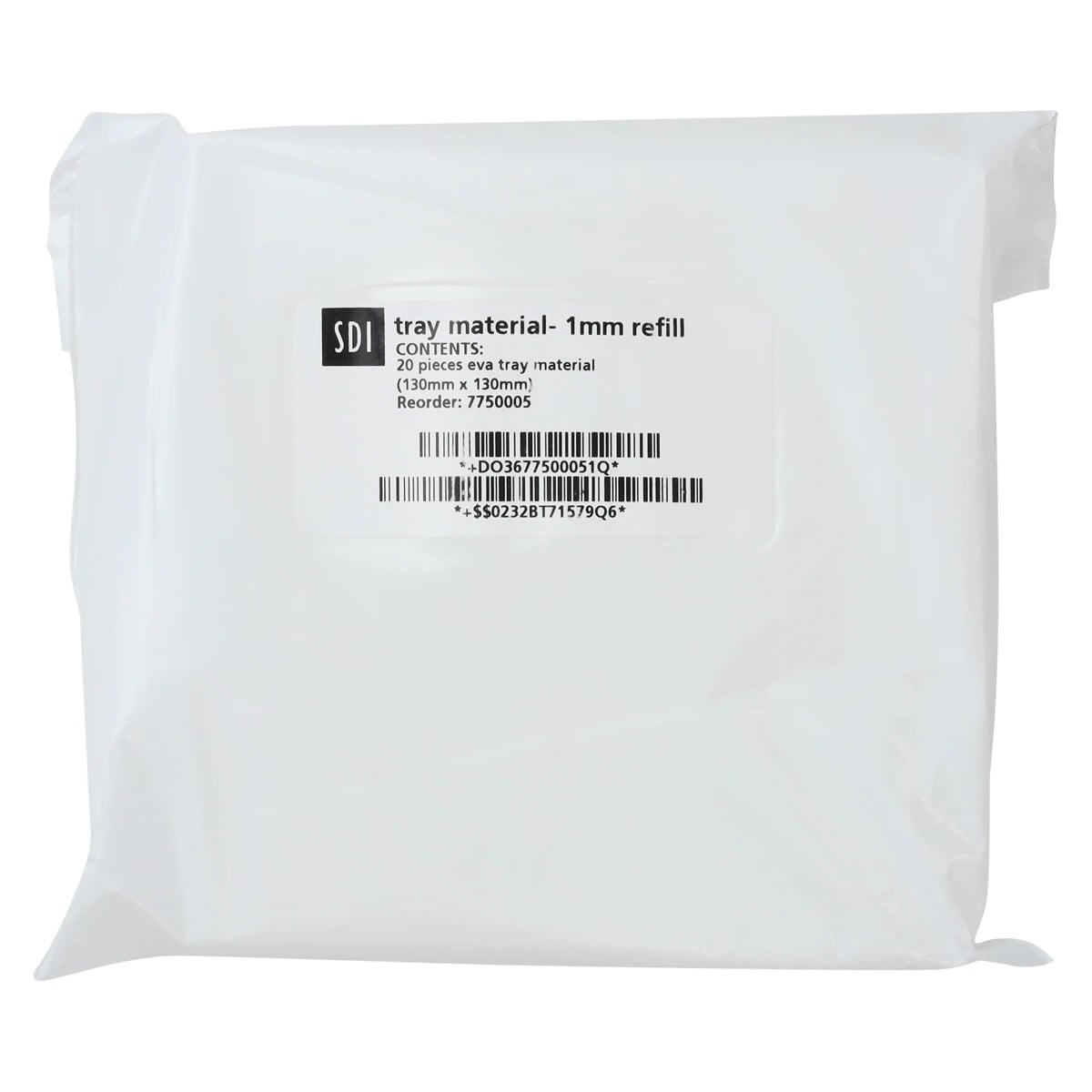 Pola EVA Tray Material Refill, 1 mm, 5" x 5", 20 Sheets, #7750005