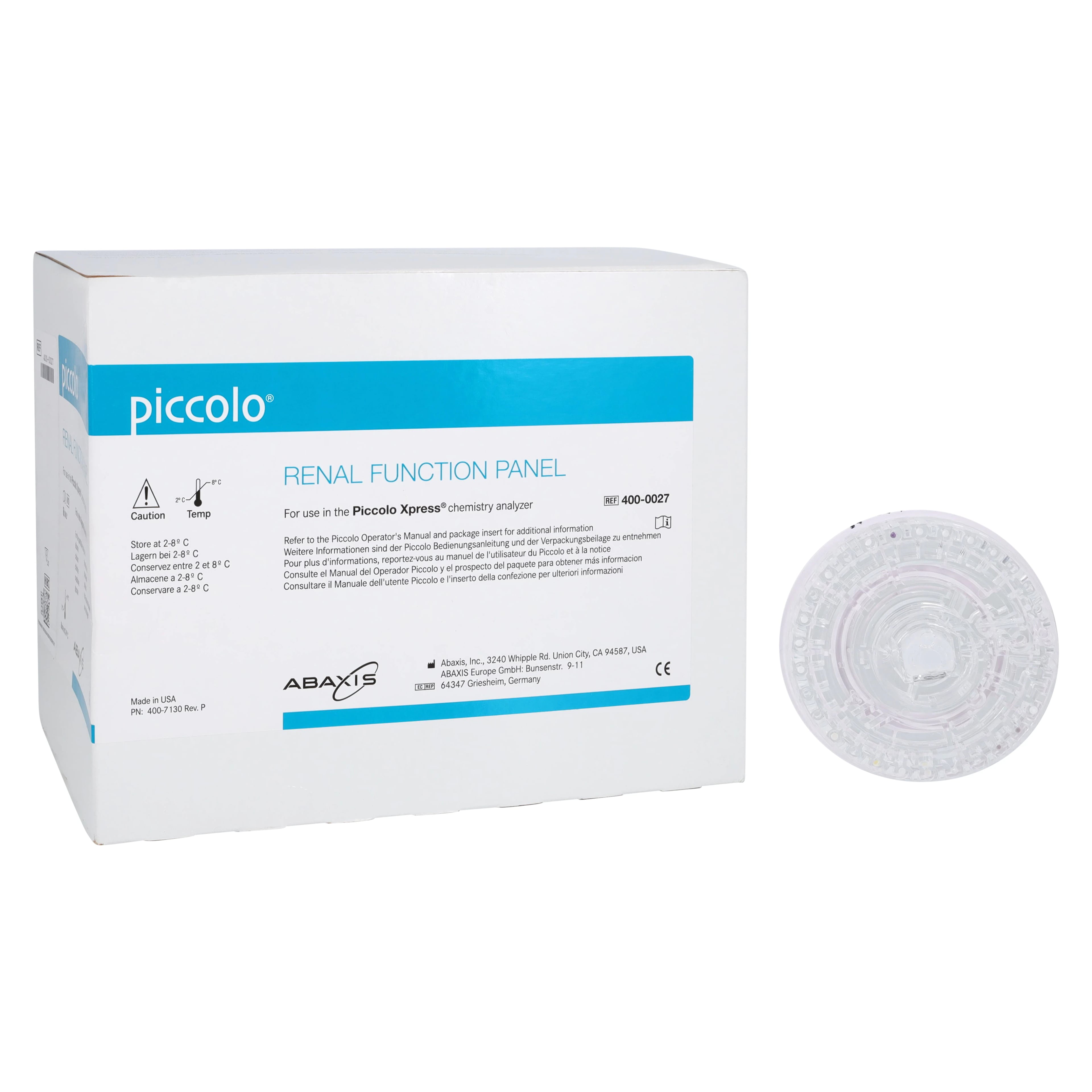 Abaxis Piccolo Xpress Renal Function Panel Reagent Disc, CLIA Waived, 10/Box