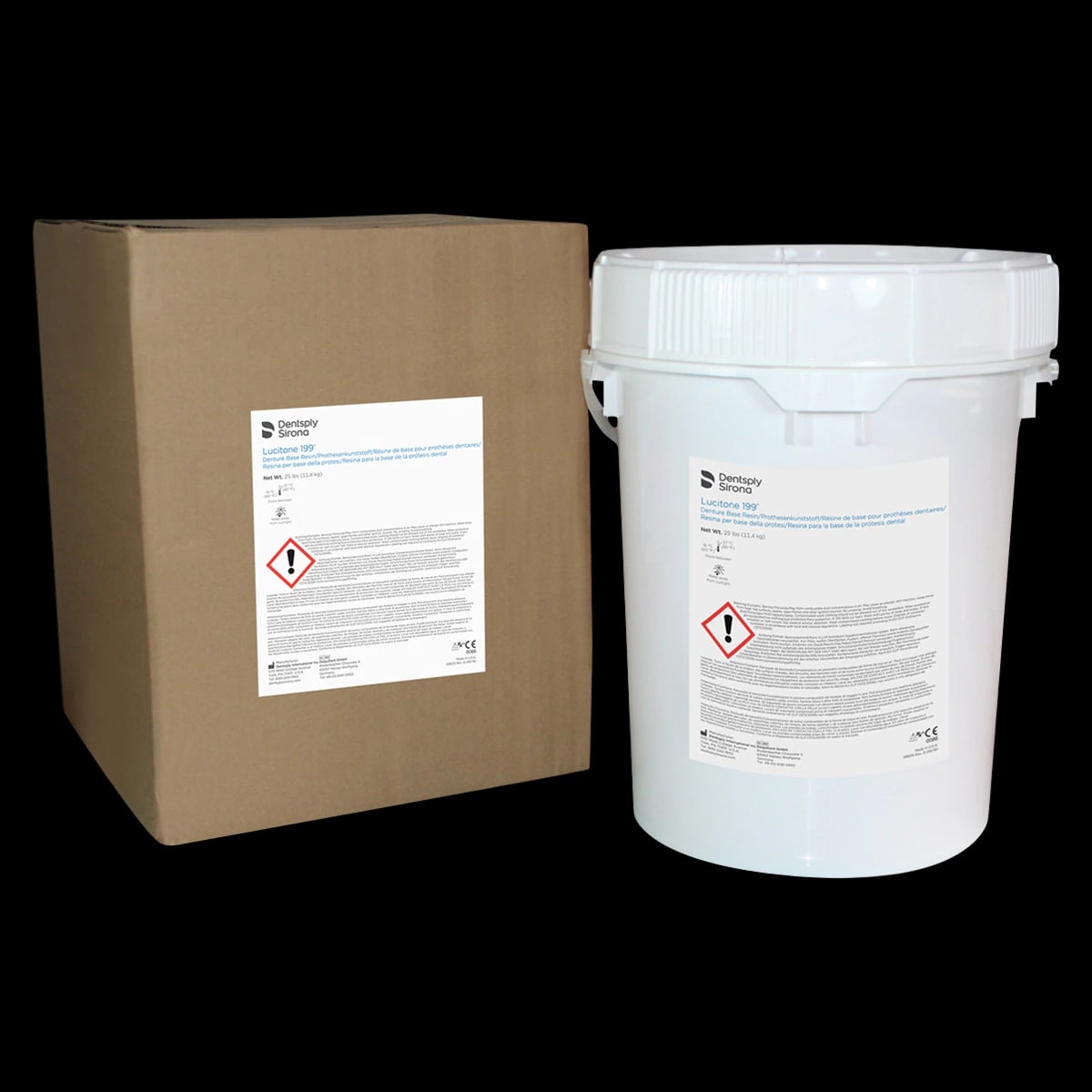 Lucitone 199® Dark Pink Denture Base Resin Powder, 25 lb, 540-Unit Package with Heat-Seal Bags