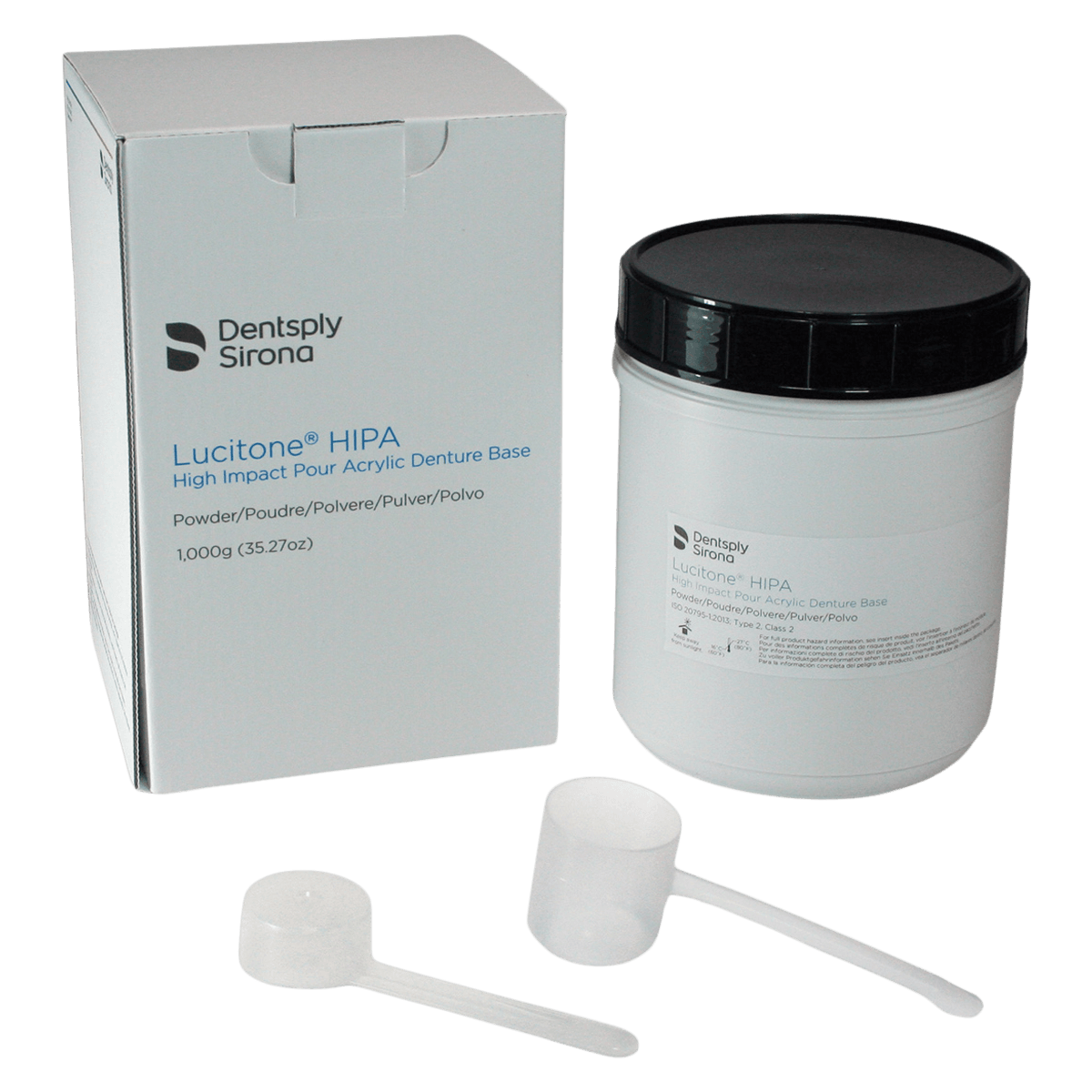 Lucitone HIPA Pourable Acrylic Denture Base Resin, Dark Pink, 1000 g Powder, 10/Box, 906021