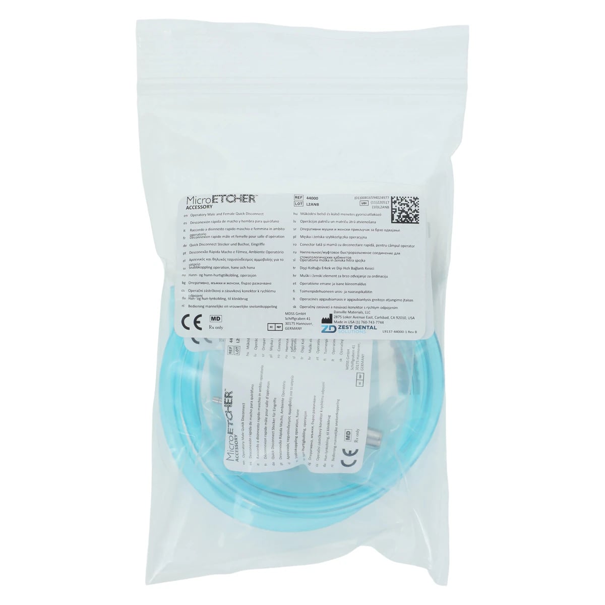 MicroEtcher Quick Disconnect Installation Kit, with Plastic Tee, 0.25", 1/Pk, 44000