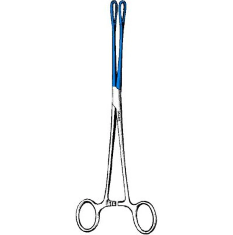 Sklar Instruments Schweizer Grasping Forcep, Straight, 9-1/2", Stainless Steel, Blue Coated, Each