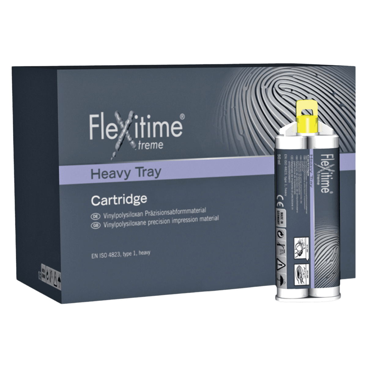 Flexitime Xtreme 2 VPS Impression Material Heavy Tray Refill, 6 x 50 mL Cartridges, 18 Mix Tips, 66044885